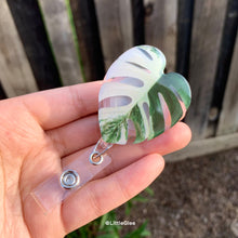 Load image into Gallery viewer, Realistic Variegated Monstera Albo (Coaster, Phone Grip, Retractable Badge Reel, Keychain, Magnet)