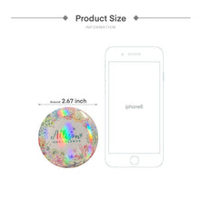 Load image into Gallery viewer, Rainbow Holographic “Allison Succulents wreath” Pocket Mirror