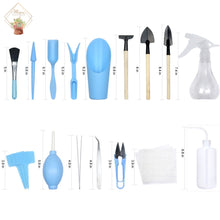 Load image into Gallery viewer, 16 Pieces Succulents Tool Set (Blue) · 多肉工具套装(蓝色)