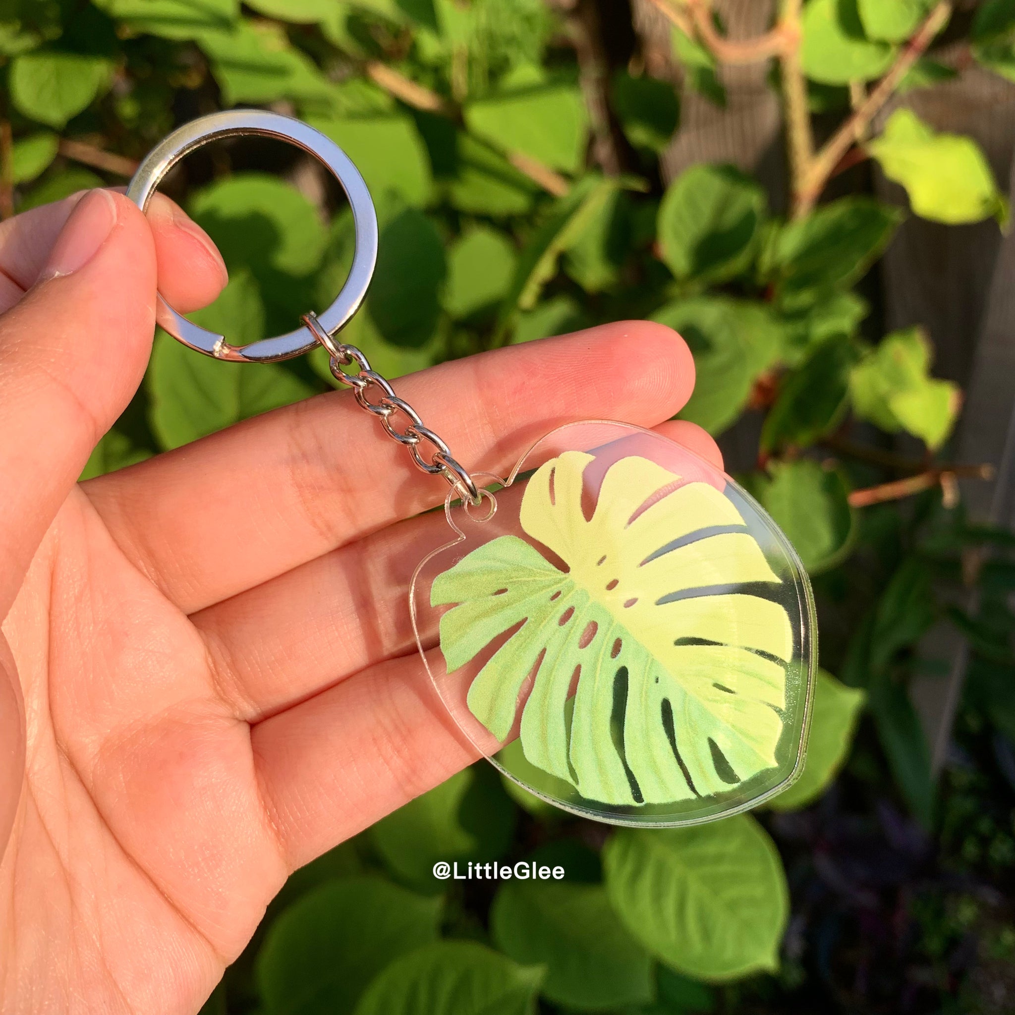 succulent keychain 1 pcs Tropical Plant key chain / Realistic leaf Acrylic Key Chain (sel – Allison Succulents